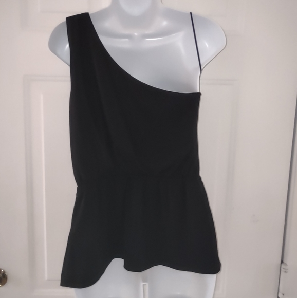 Banana Republic Black One Shoulder Off Tank Blouse. Size M - Picture 7 of 7